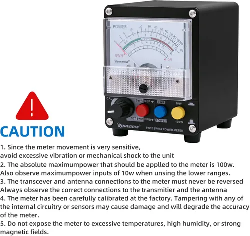 Vista 8 de Mcbazel Surecom SW-32UV 125-525MHz 100Watt SWR & Power Meter Negro medidor de potencia