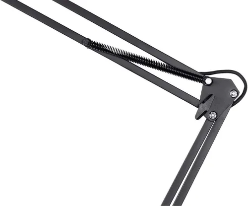 Vista 5 de Monoprice Soporte de micrófono de difusión de tijera, con cable mini USB integrado, soporta hasta 2 libras, puede extenderse 33 pulgadas - Serie