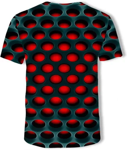 Vista 4 de GDJGTA Camiseta para hombre con impresión 3D y cuello redondo de manga corta