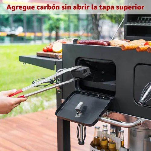 Vista 5 de Kendane Parrilla de carbón para barbacoa al aire libre, área de cocina extra grande de 794 pulgadas cuadradas con dos bandejas de carbón