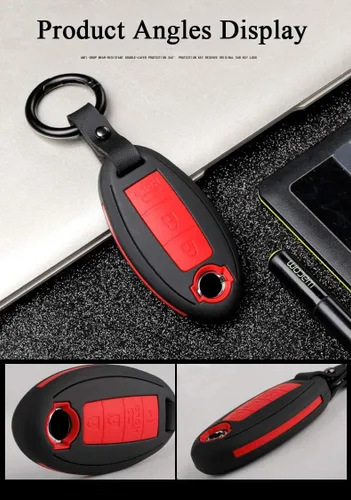 Vista 4 de SANRILY 1 funda para llavero de 2 botones para Honda Vezel Civic City Jazz Accord Crosstour HR-V 2015-2018 con control remoto sin llave, funda Negro