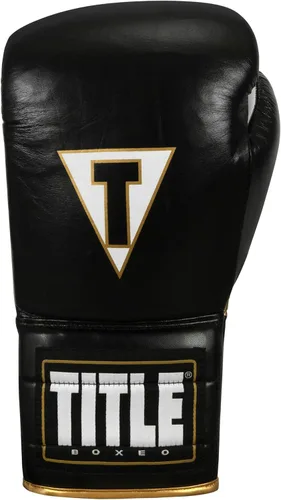 Vista 4 de Título Boxeo Guantes de entrenamiento de encaje de cuero mexicano Quatro