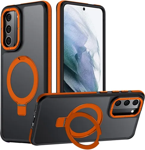 Vista 84 de Funda para Samsung Galaxy S24 Plus, soporte de anillo magnético ajustable [compatible con Magsafe], [protección a prueba de golpes de grado militar]