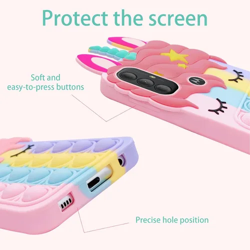 Vista 3 de nancheng Funda de silicona suave a prueba de golpes para Moto G Pure 2021/G Power 2022/G Play 2023, funda protectora de silicona antiarañazos