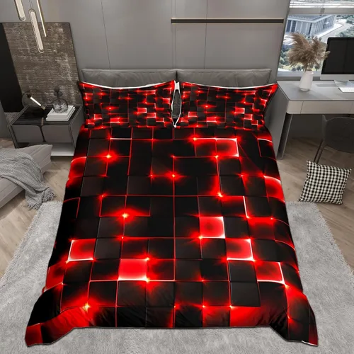 Vista 24 de Juego de funda de edredón con lazo de dibujos animados para niñas, tamaño individual, juegos de ropa de cama de princesa con lazo para niños, 2 Azul