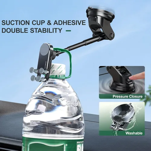 Vista 5 de Z Fold 4 - Soporte de automóvil para ventana de parabrisas de salpicadero, aluminio 2 modos para Samsung Galaxy Z Fold 6 5 4 3 2 Accesorios y iPhone