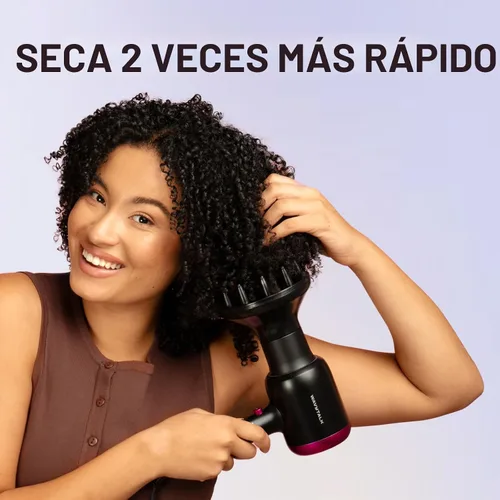 Vista 2 de Secador de pelo Wavytalk con difusor, secador iónico Blown Away para cabello rizado con peine, secador de 1875 W de secado rápido con tecnología