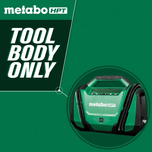 Vista 2 de Metabo HPT Inflador de doble función inalámbrico multivoltios de 18 V, inflador de aire portátil con modos de alta presión y alto volumen, presión