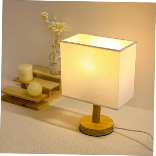 Vista 6 de SHERCHPRY Pantalla rectangular de tela para lámpara rectangular pantalla grande E27 para el hogar