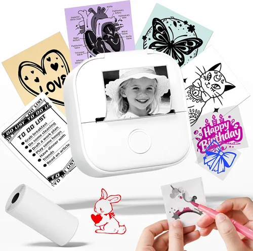 Vista 15 de Memoking Mini impresora - impresora adhesiva T02 máquina sin tinta del Negro