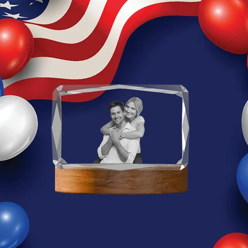 Vista 4 de Regalos personalizados con fotos de cristal 3D para mujeres, hombres, esposa, marido, mamá, padre, regalos personalizados con grabado láser 3D