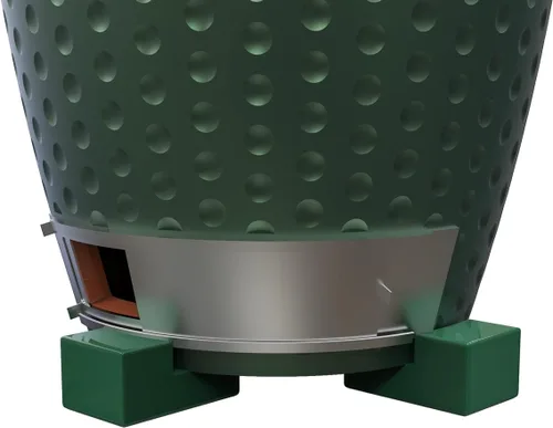 Vista 4 de Kamado Joe Classic Big Joe Primo, Dracarys Charcoal Grills - 3 unidades, color verde