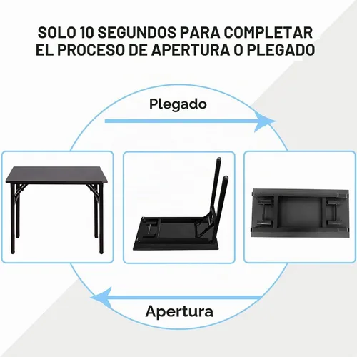 Vista 4 de Need - Escritorio plegable de 31 1/2" sin ensamblaje, mesa pequeña para computadora, escritorio robusto y resistente para espacios pequeños, marco