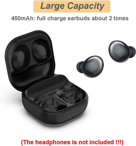 Vista 4 de Funda de carga para Samsung Galaxy Buds Pro (SM-R190), caja de estación de carga de repuesto con cable USB tipo C para auriculares Galaxy Buds Pro