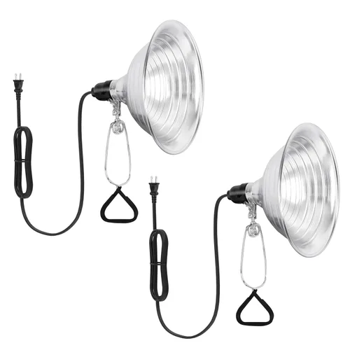 Vista 10 de HealSmart Enchufe de luz de abrazadera de 5.5 pulgadas, máximo de 60 vatios con cable 18/2 SPT-2 de 6 pies, reflector de aluminio E26