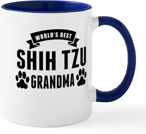 Vista 25 de CafePress Cute Shih Tzu Dog Mugs - Taza de café de cerámica de 11 oz (11.0 fl oz)