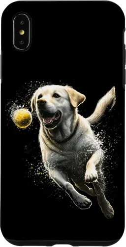 Vista 11 de Yellow Labrador Retriever Chasing a Ball Labrador Retriever Case for iPhone 17