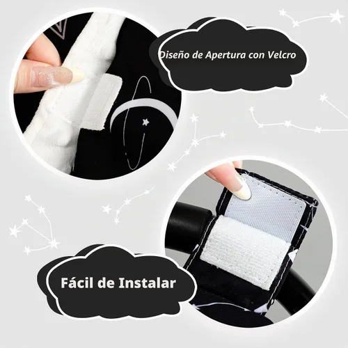 Vista 5 de Funda para asiento de coche infantil, toldo cálido de invierno de minky suave para bebés y niños pequeños, abertura con correa ajustable, funda Negro