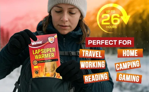 Vista 8 de Warmie Super Warmer for Lap & Body Air‑Activated, Long‑Lasting Wider Size for Maximum Coverage All‑Natural, Odorless, Steady Heating for Cold