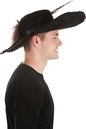 Vista 6 de Fun Costumes Sombrero de pirata Barbossa con plumas para adultos