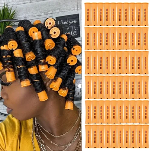 Vista 9 de 20 piezas de varillas para permanente de mujer para cabello natural: 2 tamaños de rulos de onda fría para rizar y peinar todo tipo de cabello