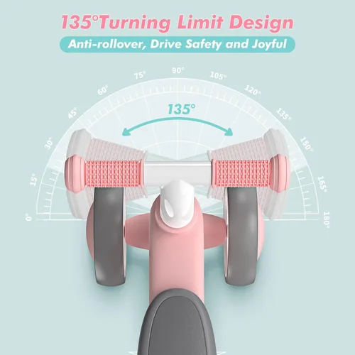 Vista 4 de Bicicleta de Equilibrio para Bebé para Niñas de 1 Año de Edad Regalos, 10-12 Meses Bicicleta de Equilibrio para Niños Pequeños Sin Pedal con 4