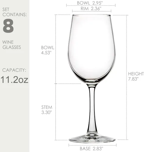 Vista 2 de C CREST Elegantes copas de vino tinto de 11.2 onzas para fiesta, boda, juego de 8