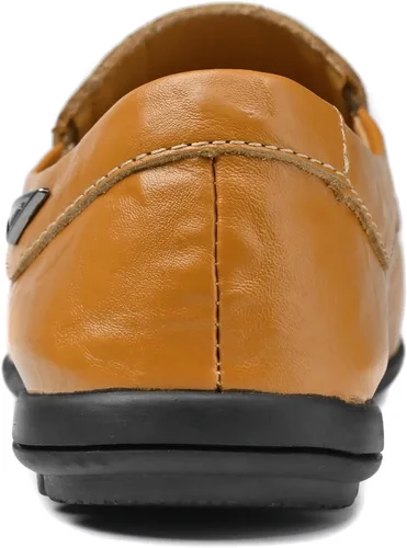 Vista 5 de LUODENGLANG Mocasines de cuero genuino de primera calidad para hombre, zapatos casuales sin cordones para conducir, mocasines para hombre, ligeros