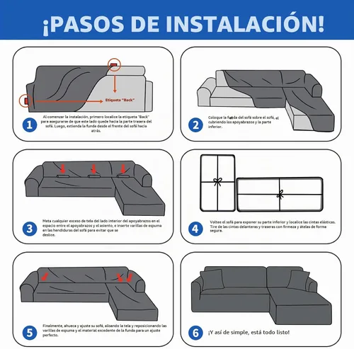Vista 8 de XINEAGE Funda de sofá modular de alta elasticidad en forma de L, 2 piezas antideslizante con protector de muebles con 2 fundas de almohada para Café