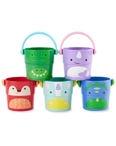 Vista 6 de Cubetas Skip Hop Zoo para juego durante el baño de niños, apilables, varios diseños Árbol