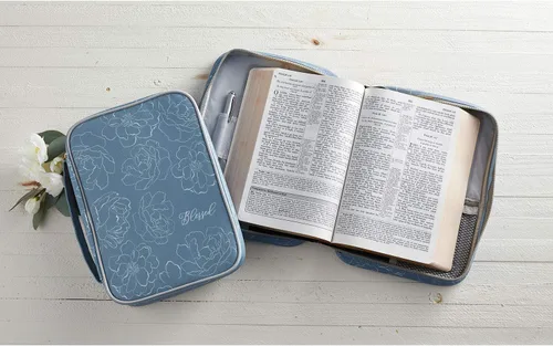 Vista 2 de Creative Brands Faithworks - Funda de lona de polietileno para Biblia con asa de transporte y bolsillo frontal, colección Gifts of Faithworks, 7 x