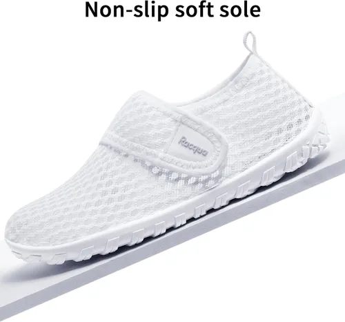 Vista 4 de Racqua - Zapatos acuáticos para niños y niñas, ligeros, de secado rápido, para nadar, acuaticos, deportivos (niños pequeños y grandes)