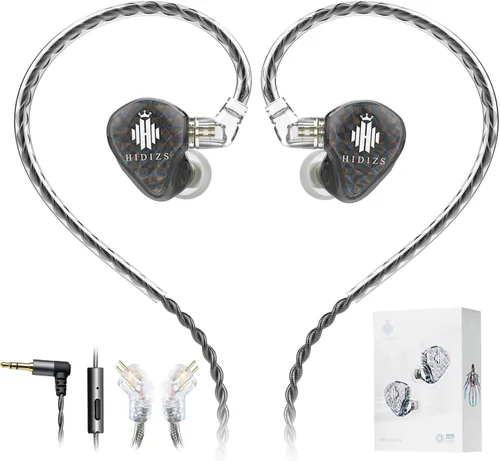 Vista 11 de Hidizs MS1 Galaxy IEM - Auriculares para juegos con doble motor magnético para sonido envolvente para juegos con cable, micrófono en línea, cable