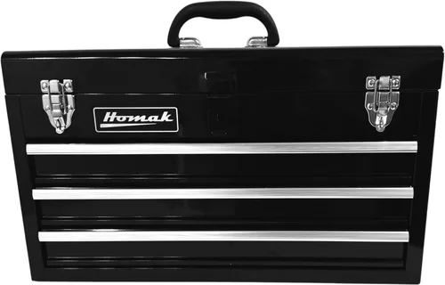 Vista 9 de Homak Caja de herramientas con rodamientos de bolas de 2 cajones, color rojo, 20 pulgadas