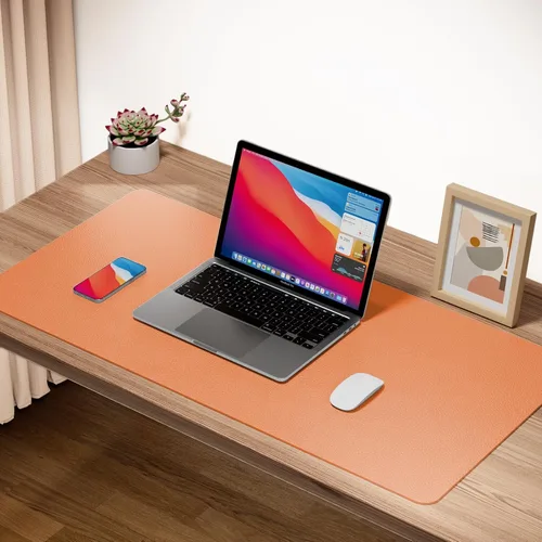 Vista 58 de Boutilon Protector de cuero para escritorio, alfombrilla de mouse antideslizante, alfombrilla de escritorio para laptop, alfombrilla de mouse