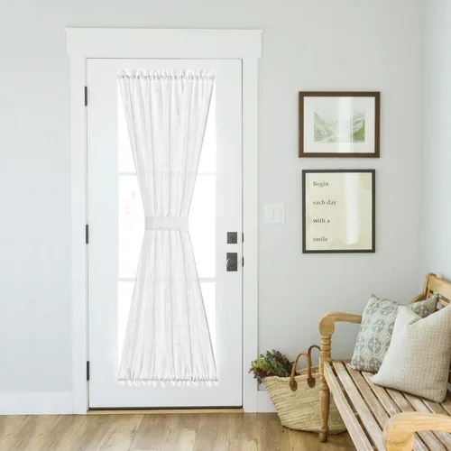Vista 66 de NICETOWN - Cortinas de luz lateral para puerta de 72 pulgadas de largo para ventanas de lino, cortinas opacas para privacidad con protección contra