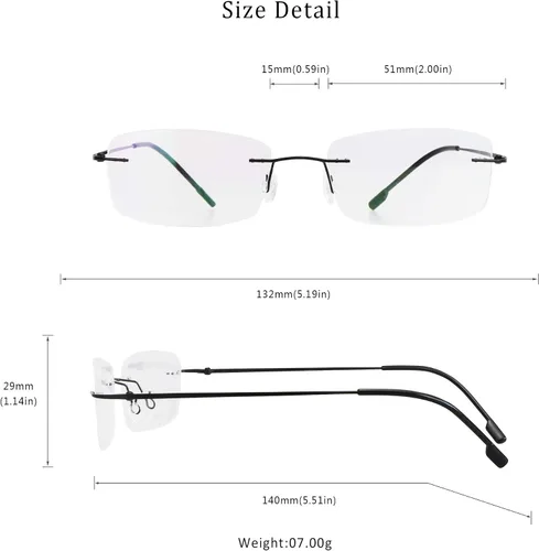 Vista 4 de Anteojos LifeArt con bloqueo de luz azul para leer en la computadora