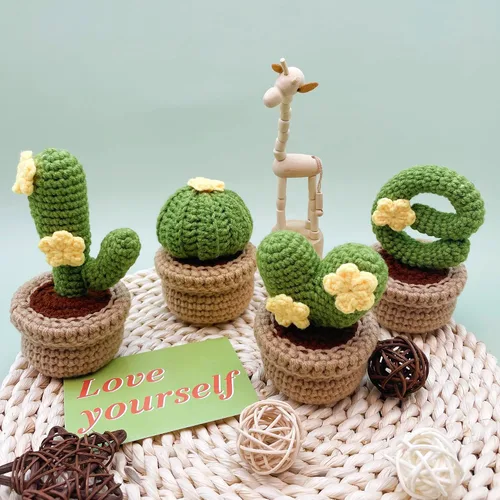 Vista 6 de Lily's Lyric Kit de ganchillo y manualidades Cactus Love Tutorial en video paso a paso para adultos adolescentes Idea de regalo