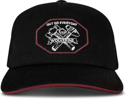 Vista 31 de Wolverine Gorra Trucker Parte trasera de malla Snapback Ajustable Resistente Duradero Workwear 1883 - Oliva negra