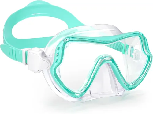 Vista 13 de Gafas de natación para niños con cubierta de nariz para jóvenes de 8 a 15 años, antivaho HD Visión Gafas de piscina gafas de natación de agua
