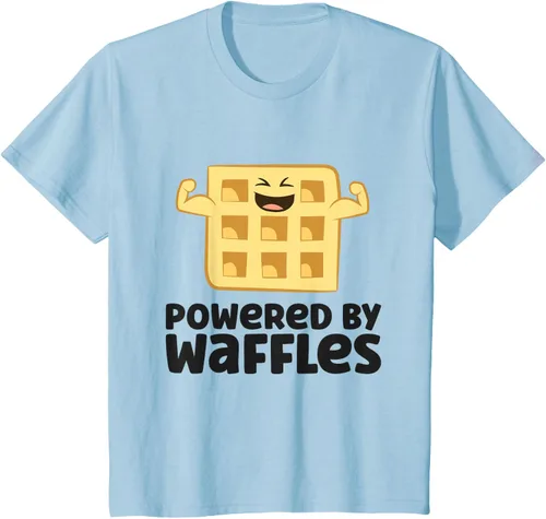 Vista 11 de Camiseta de gofres para el desayuno con diseño de gofres, Blanco, S