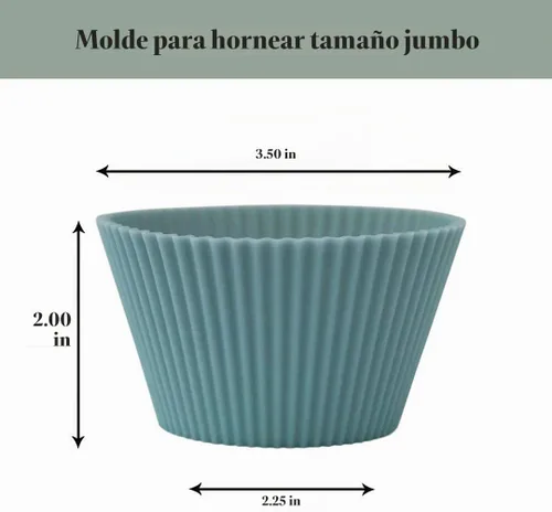 Vista 6 de The Silicone Kitchen JUMBO - Vaso reutilizable de silicona para hornear, no tóxico, sin BPA, apto para lavavajillas, Jumbo, paquete de 12, blanco