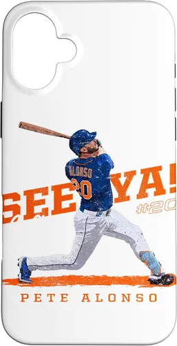 Vista 23 de Funda para iPhone 16 See Ya! Pete Alonso New York MLBPA
