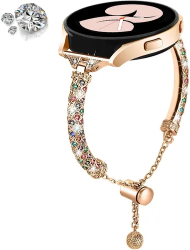 Vista 18 de DEALELE Bandas compatibles con Samsung Galaxy Watch 6/6 Classic / 5/5 Pro / 4/4 Classic / 3 1.614 in / Active 2, pulsera de repuesto de metal con 1#
