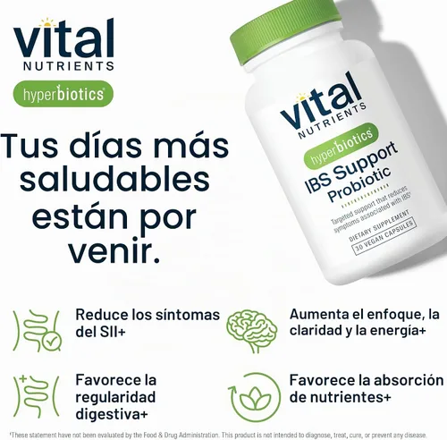 Vista 7 de Vital Nutrients IBS Probiótico, 30 Cápsulas