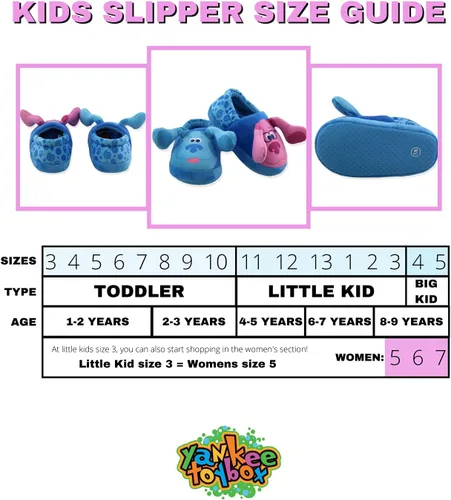 Vista 2 de Nickelodeon Blue's Clues & You - Pantuflas Aline de felpa para niños y niñas