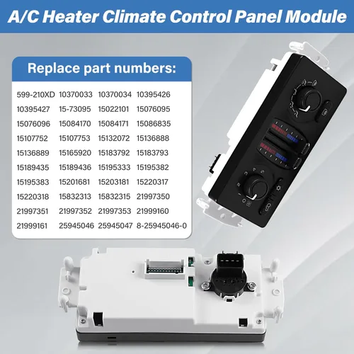 Vista 4 de 599-210XD Interruptor de Panel de Módulo de Control de Clima de Calentador de A/C para 02-09 Chevy Silverado Suburban Tahoe Trailblazer Avalanche