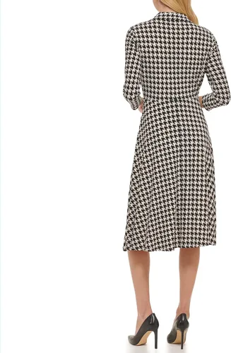 Vista 3 de Tommy Hilfiger Vestido midi ajustado y acampanado para mujer