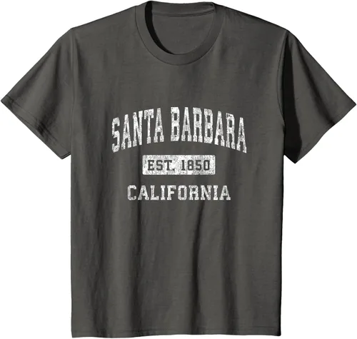 Vista 39 de Camiseta deportiva clásica de Santa Bárbara California CA, Negro, S