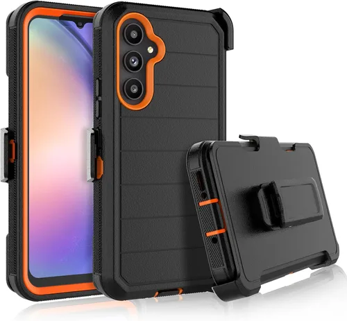 Vista 8 de Njjex Funda resistente para Samsung Galaxy A54 5G, para Galaxy A54 5G con funda de clip para cinturón, protector de pantalla integrado resistente a
